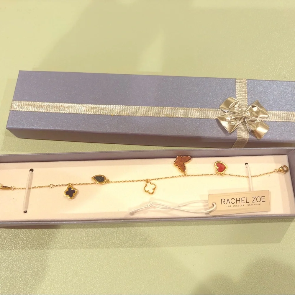 Rachel Zoe gold plated sterling silver charm bracelet - Picture 3 of 3